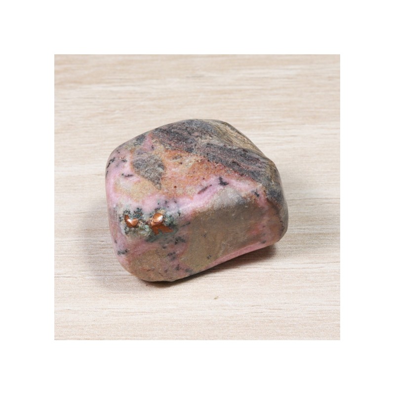 Pierre roulée - Cobaltocalcite avec Cuivre Natif