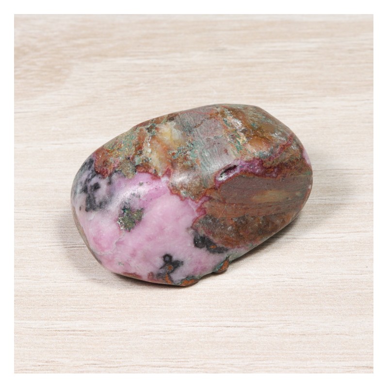 Pierre roulée - Cobaltocalcite avec Cuivre Natif