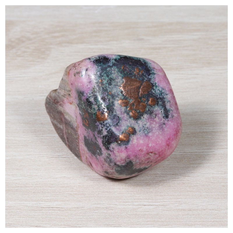 Pierre roulée - Cobaltocalcite avec Cuivre Natif