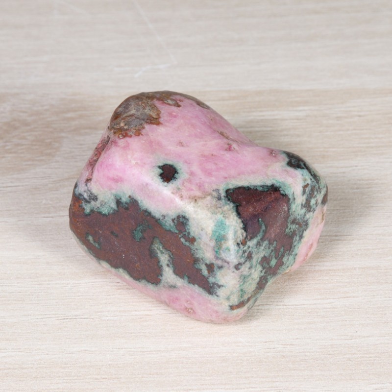 Pierre roulée - Cobaltocalcite avec Cuivre Natif