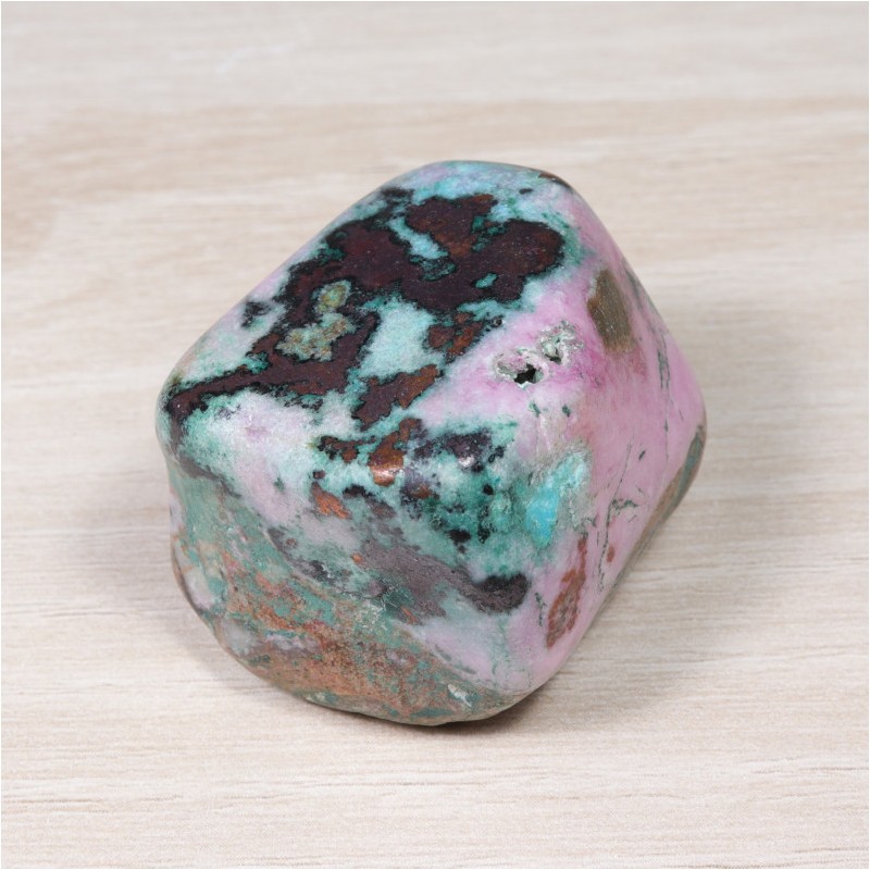 Pierre roulée - Cobaltocalcite avec Cuivre Natif