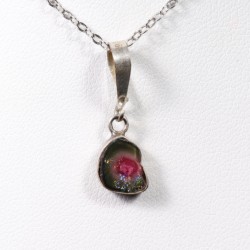 Pendentif Tourmaline Melon d'Eau - Argent 925