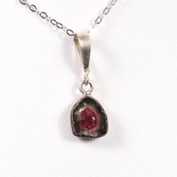 Pendentif Tourmaline Melon d'Eau - Argent 925