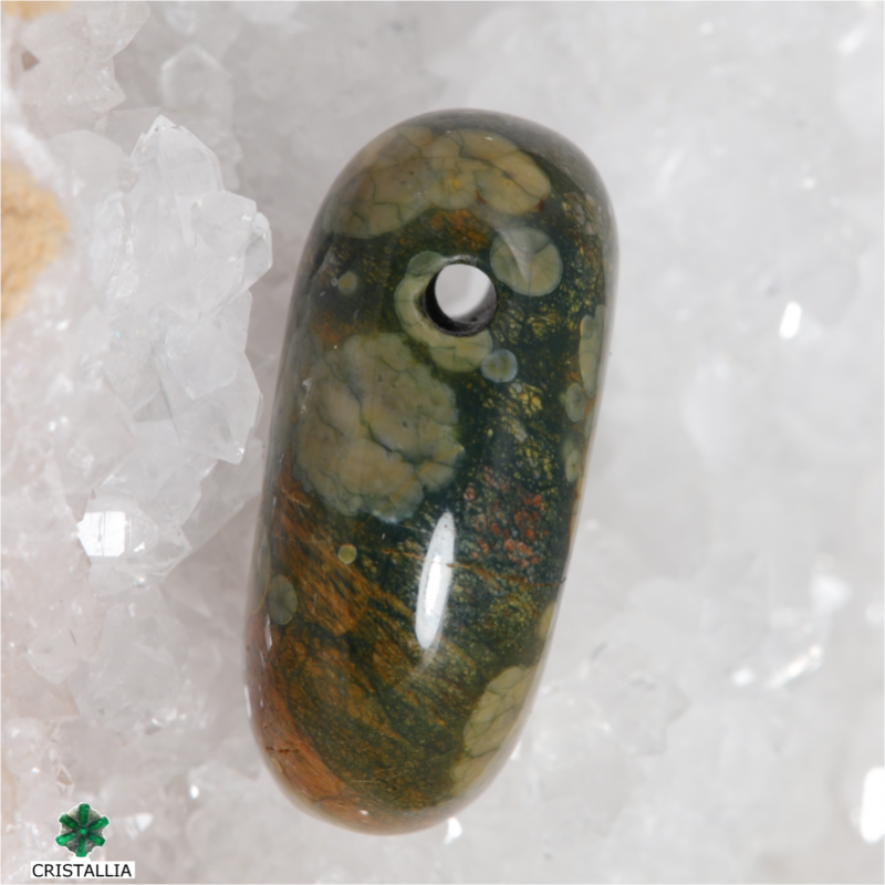 Pendentif pierre percée Rhyolite