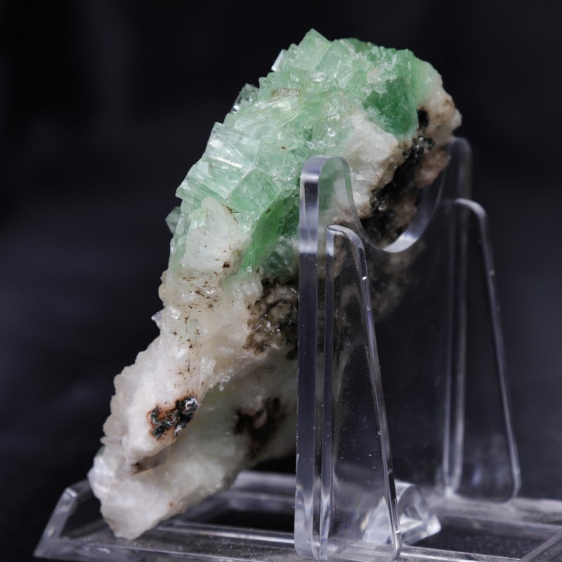 Apophyllite Disco Ball sur Stilbite - Inde