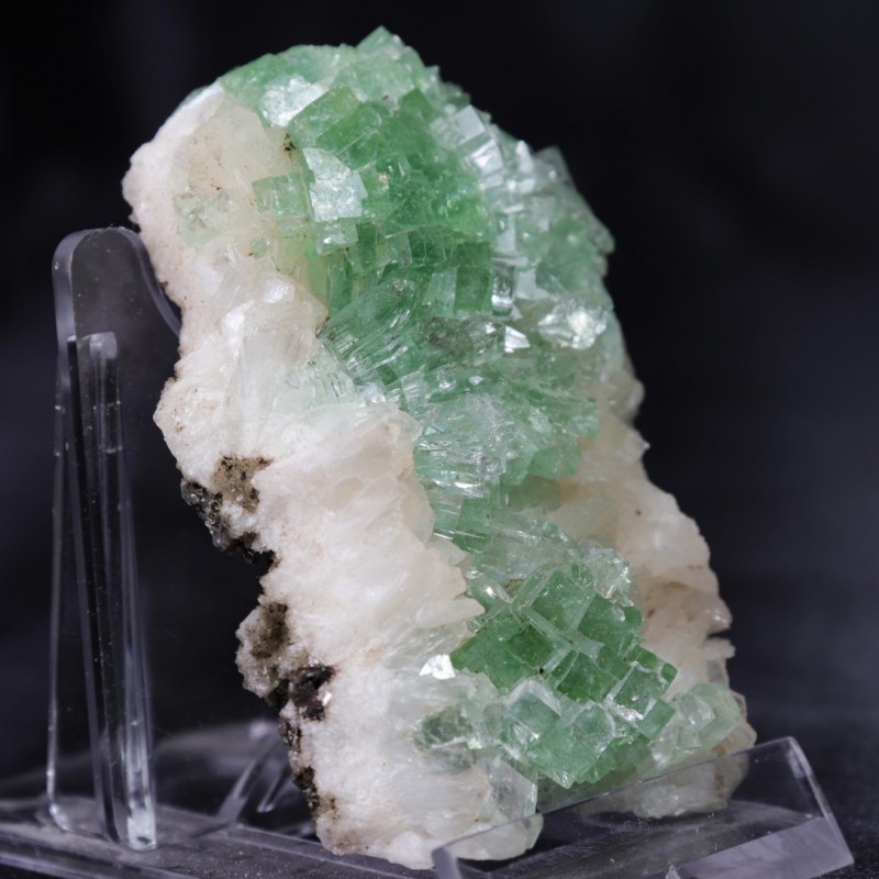 Apophyllite Disco Ball sur Stilbite - Inde