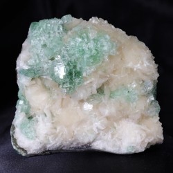 Apophyllite Disco Ball sur Stilbite - Inde
