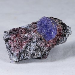 Saphir Bleu sur Biotite - Madagascar