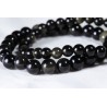 Bracelet Obsidienne Dorée