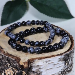 Bracelet Obsidienne Neige