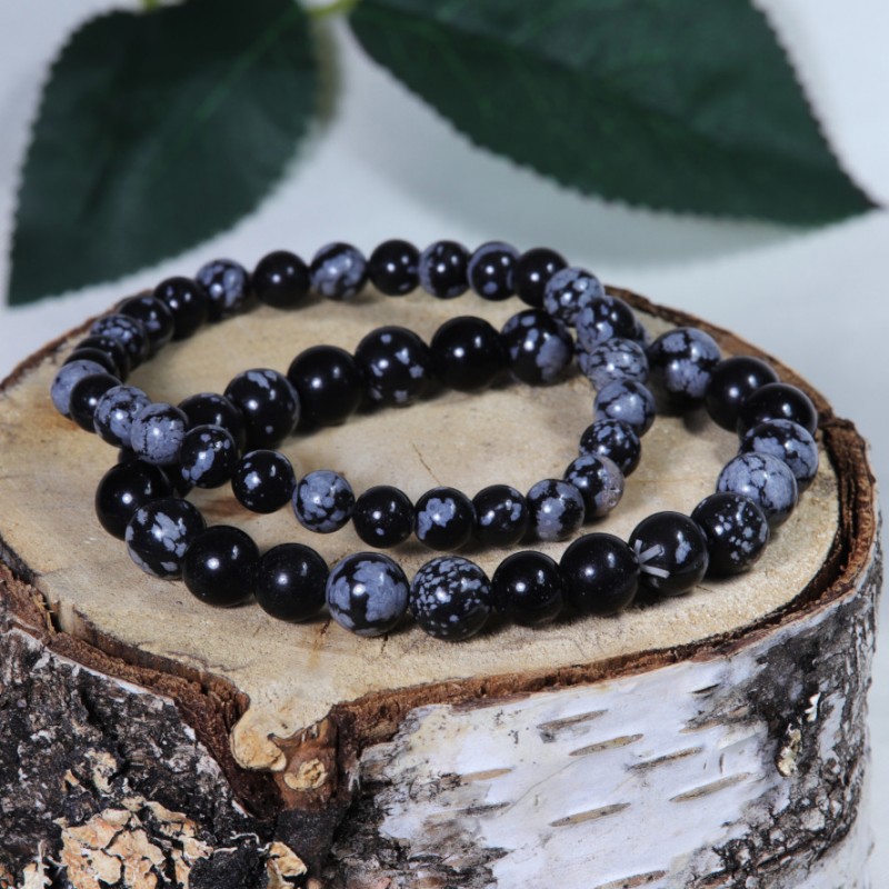 Bracelet Obsidienne Neige