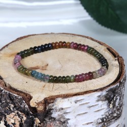Bracelet Tourmaline arc-en-ciel 6mm