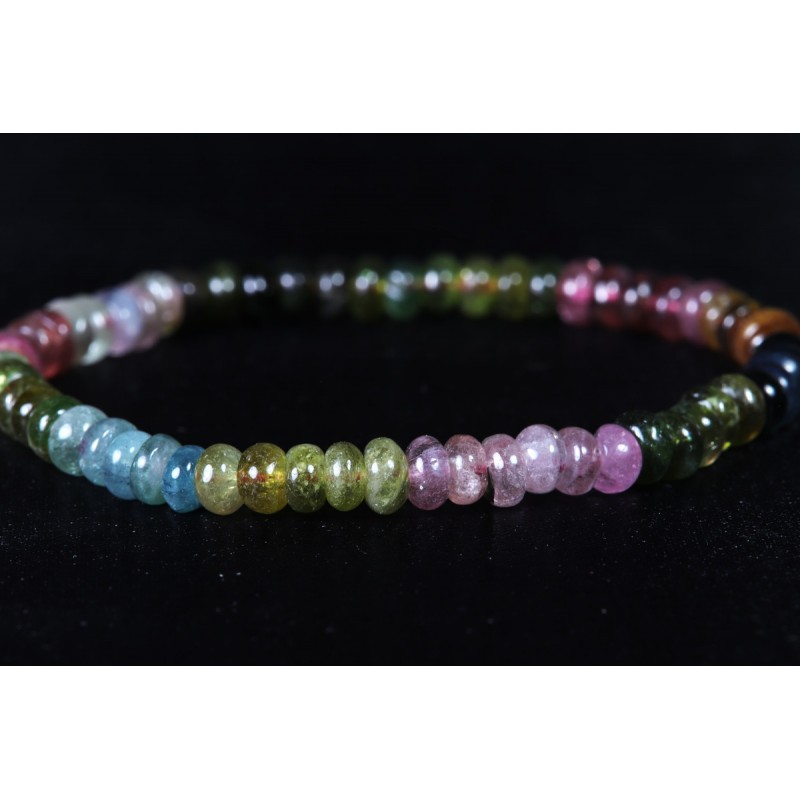 Bracelet Tourmaline arc-en-ciel 6mm