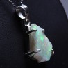 Pendentif Opale brute d'Ethiopie sertie argent 925
