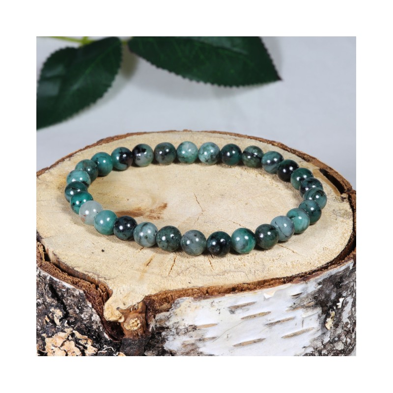 Bracelet Emeraude 6mm