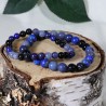 bracelet lapis lazuli, aventurine bleue, oeil de faucon