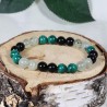 Bracelet - Anti-Inflammatoire (Obsidienne Noire, Malachite et Prehnite)
