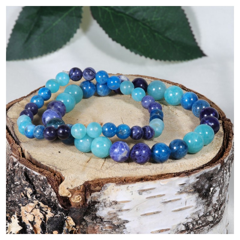 Bracelet - Stress et Peurs (Sodalite, Apatite et Amazonite)