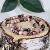 Bracelet - Anti-Stress et Réconfort (Rhodonite et Rhodochrosite)