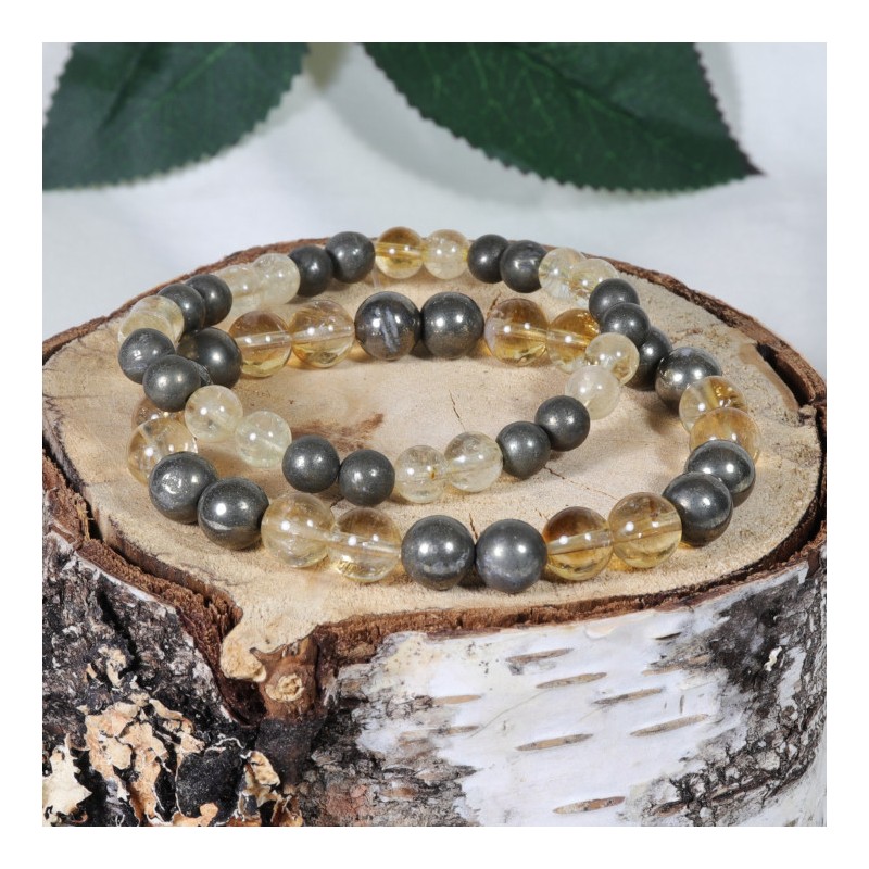 Bracelet - Joie et Vitalité (Citrine et Pyrite)