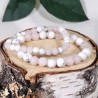 Bracelet - Contrôle des Emotions (Quartz Rose et Howlite)