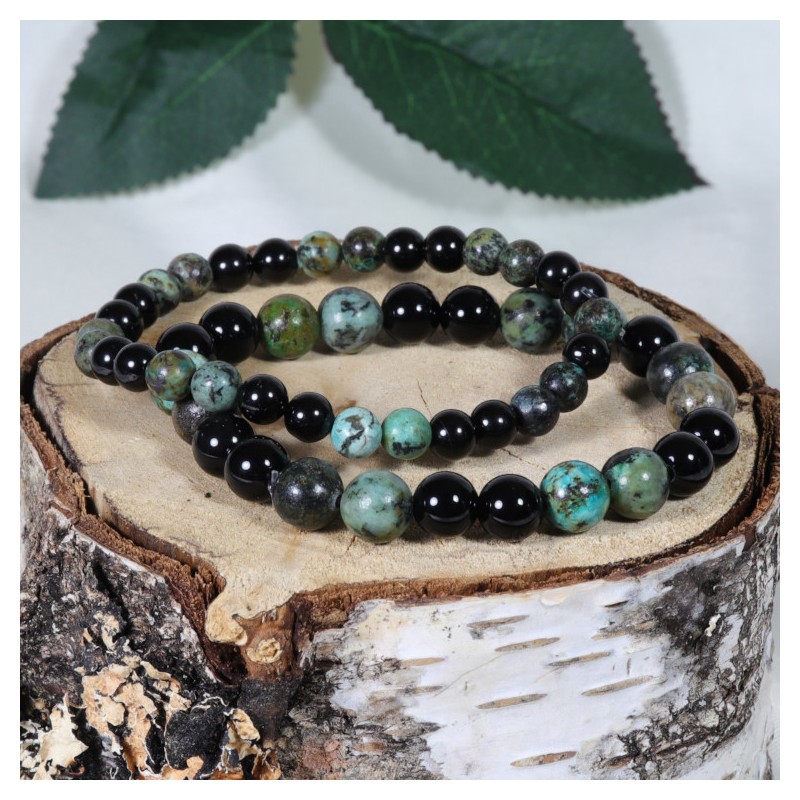Bracelet - Protection des Voyageurs (Tourmaline et Turquoise)