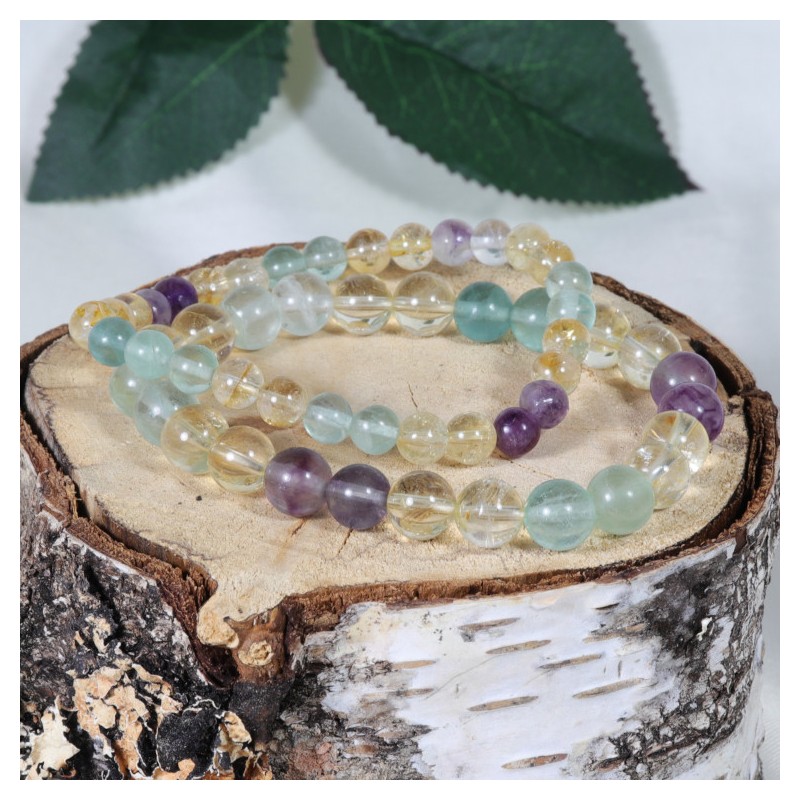 Bracelet - Concentration et Mémoire (Fluorite et Citrine)