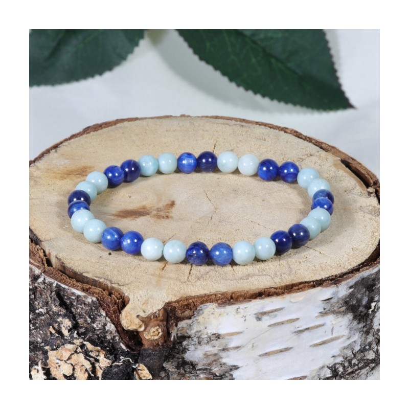 Bracelet - Compréhension de Soi (Cyanite et Larimar)