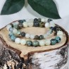Bracelet - Protection des voyageurs (Turquoise et Serpentine)