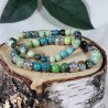 Bracelet Acier - Douleurs (Chrysocolle et Chrysoprase)
