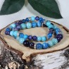 Bracelet Acier - Stress et Peurs (Sodalite, Apatite et Amazonite)