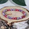 Bracelet Acier - Calme et Détente (Rhodonite Framboise et Lépidolite)