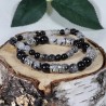 Bracelet Acier - Protection et Ancrage (Spinelle Noir et Quartz à Tourmaline)