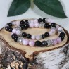 Bracelet Acier - Protection très Puissante (Obsidienne Œil Céleste et Kunzite)