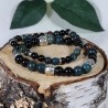 Bracelet Acier - Ancrage (Jaspe Héliotrope et Onyx)