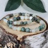 Bracelet Acier - Voyages (Turquoise et Serpentine)