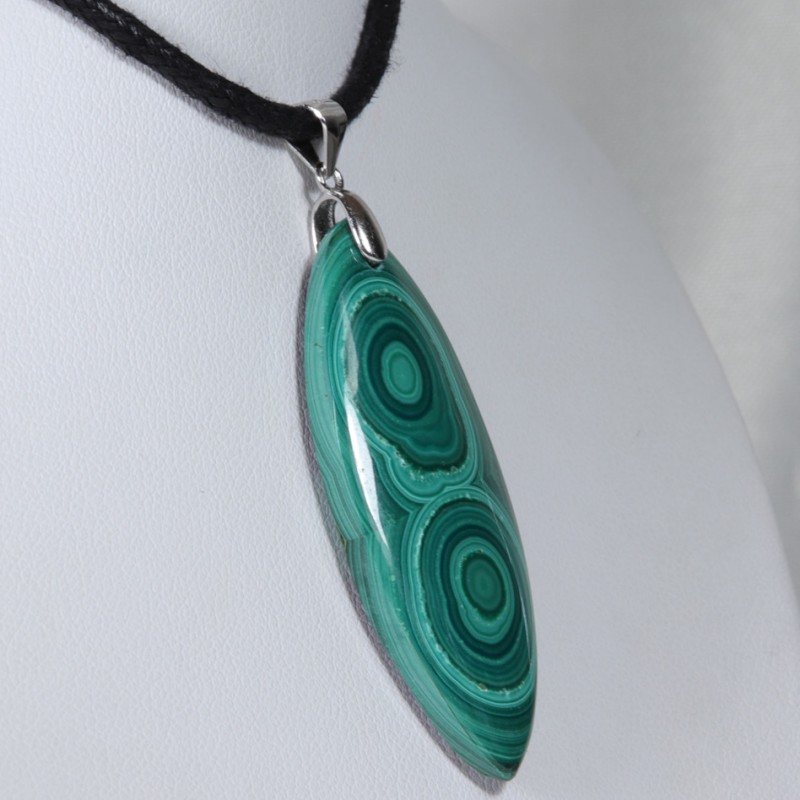 Pendentif Argent - Malachite