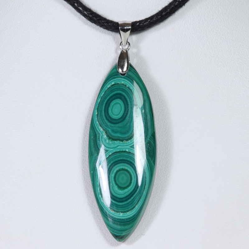 Pendentif Argent - Malachite