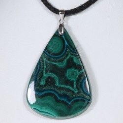Pendentif Argent - Malachite