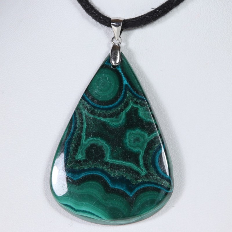 Pendentif Argent - Malachite