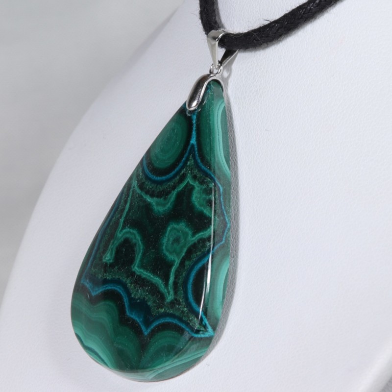 Pendentif Argent - Malachite