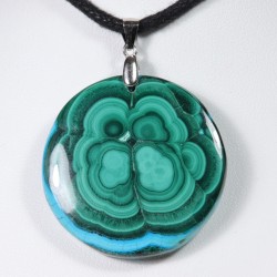 Pendentif Argent - Malachite Chrysocolle