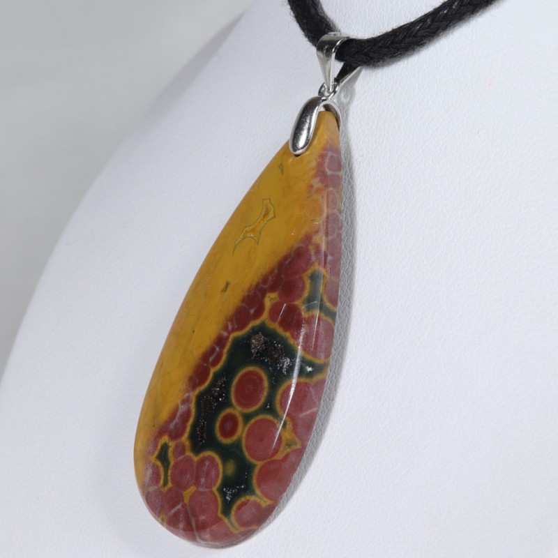 Pendentif Argent - Jaspe Orbiculaire