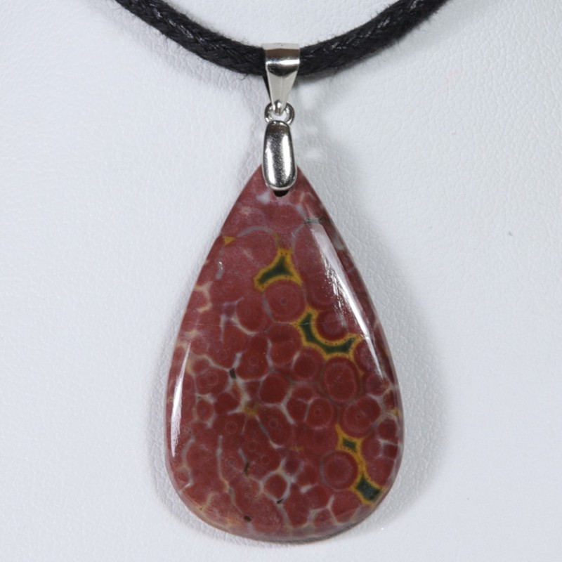 Pendentif Argent - Jaspe Orbiculaire