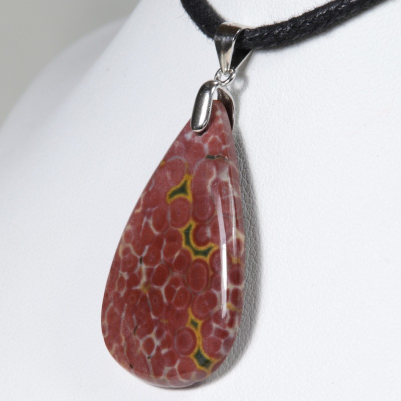 Pendentif Argent - Jaspe Orbiculaire