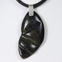 Pendentif Argent - Obsidienne Mentogochol
