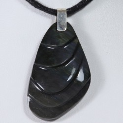Pendentif Argent - Obsidienne Mentogochol