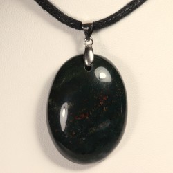 Pendentif Argent - Jaspe Héliotrope