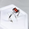 Bague en argent Grenat - Taille réglable