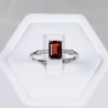 Bague en argent Grenat - Taille réglable